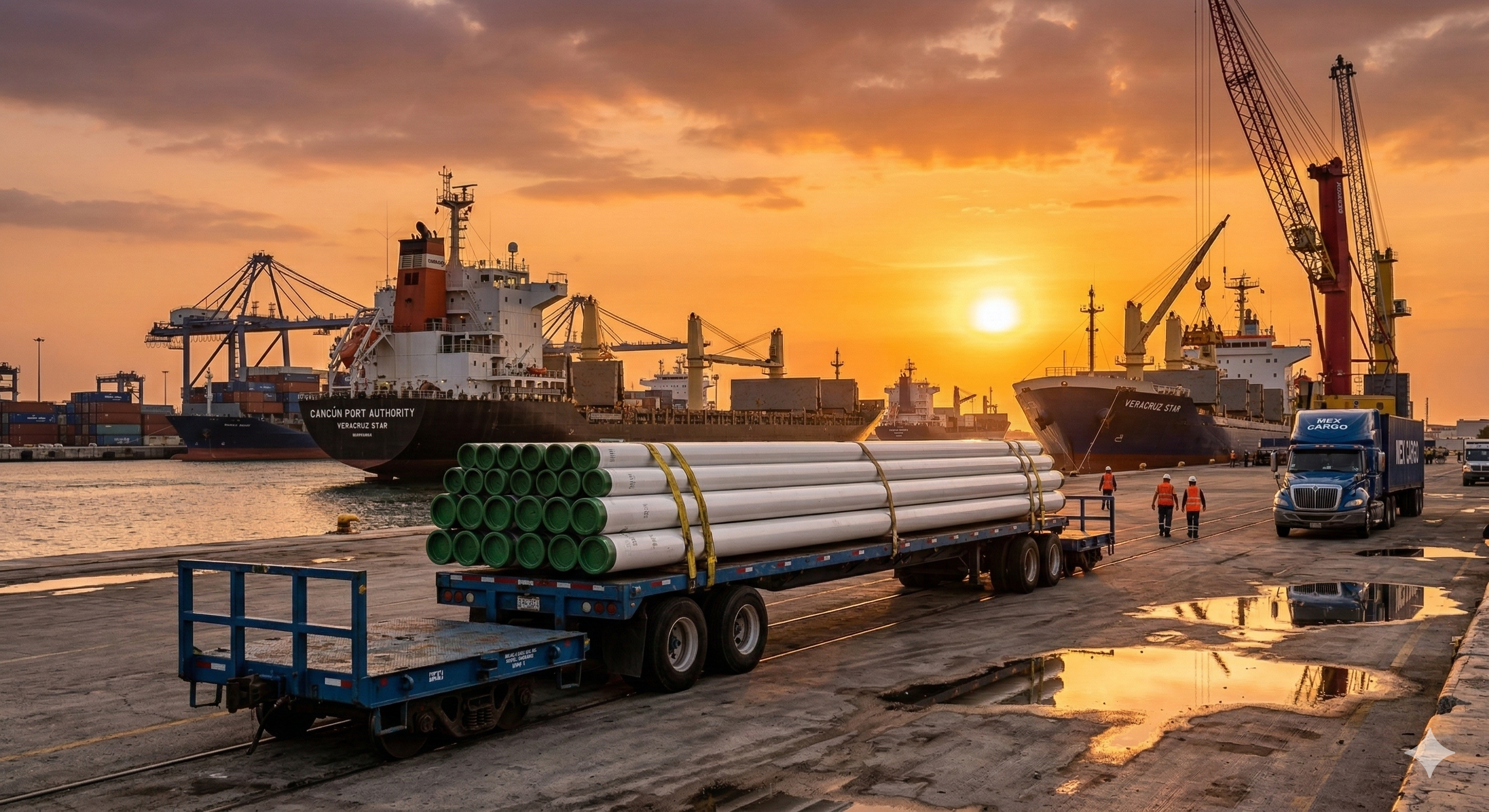 Puerto de Veracruz nocturno